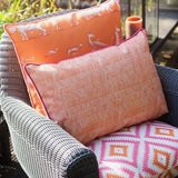 Kingdom lava outdoor cushion by Andrew Martin