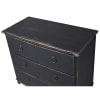 Black Distressed Painted Chest of Drawers