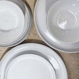 White Annemarie Dinner Plate by Biggie Best.